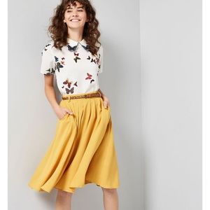 Breathtaking Tiger Lilies Midi Skirt